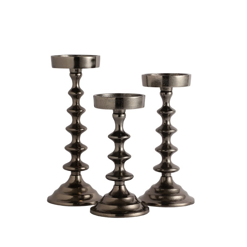 Gloya Candle Holders (Black) - Set of Three media 4