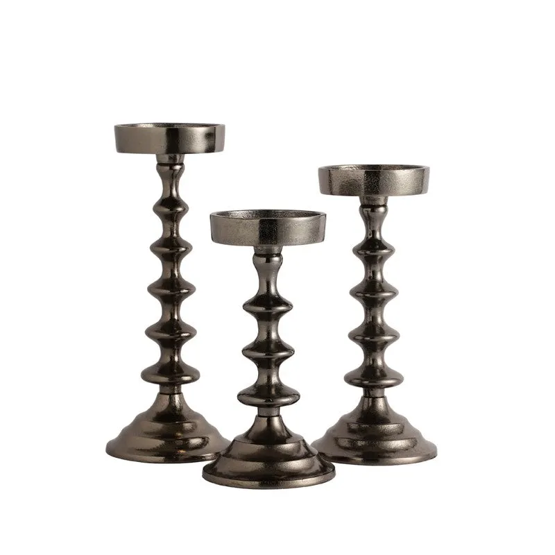Gloya Candle Holders (Black) - Set of Three media 4