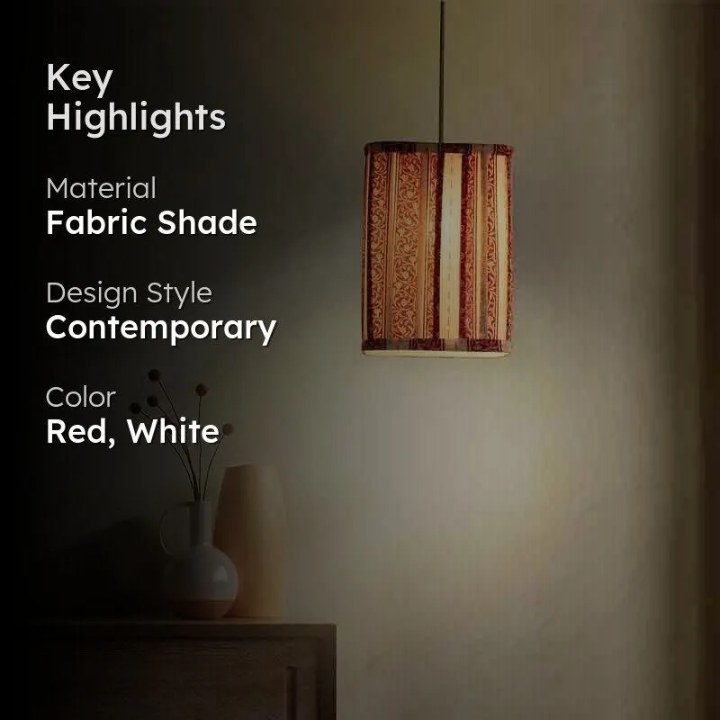 Striped Candy Fabric Ceiling Lamp media 2