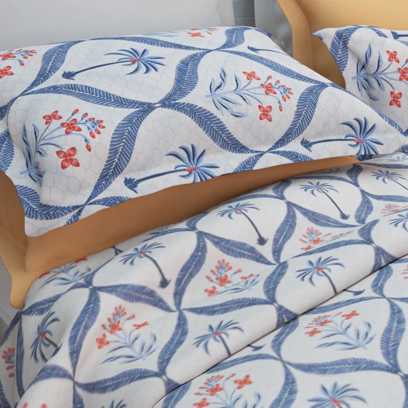Suite Dreams Cotton Bedsheet (Blue) - 144 TC media 6