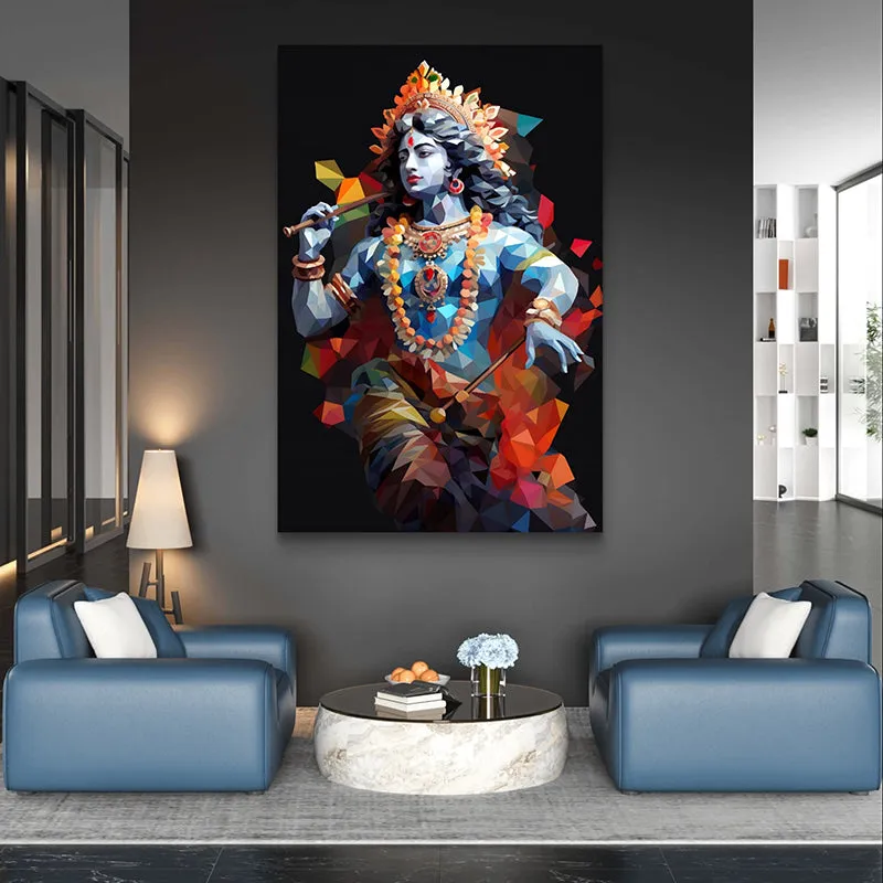 Sri Krishna Natyam Wall Painting media 3