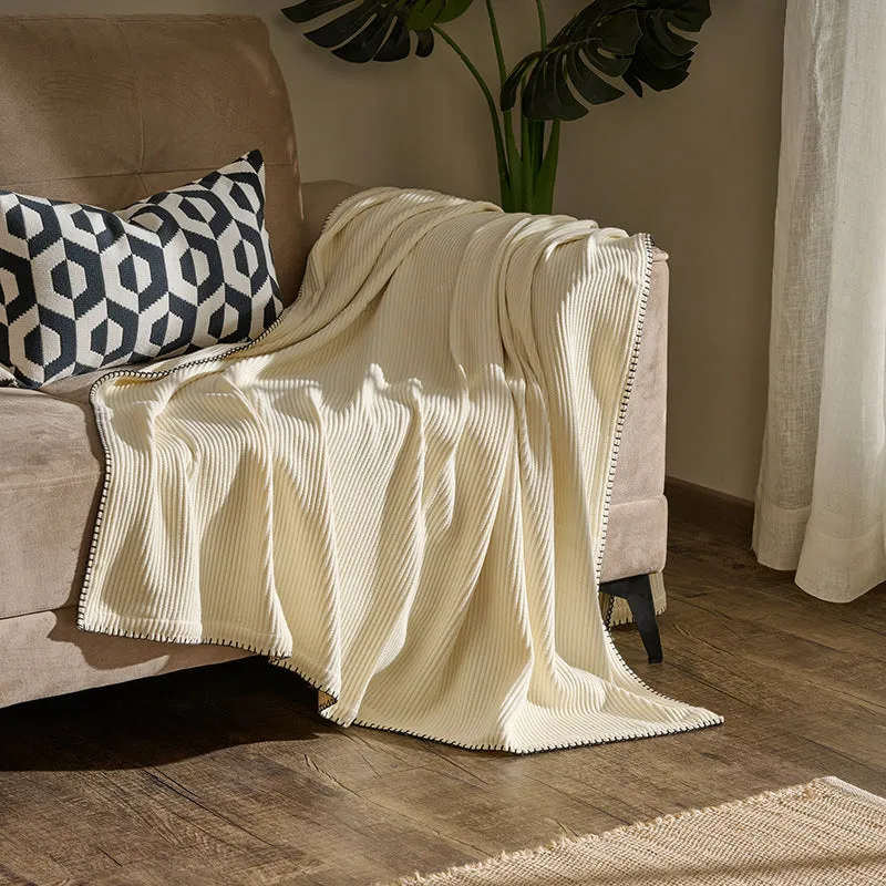 Wovelle Throw - Ivory & Grey media 1