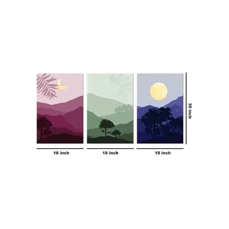 Perspective Poly Canvas Wall Art - Set of Three media 7