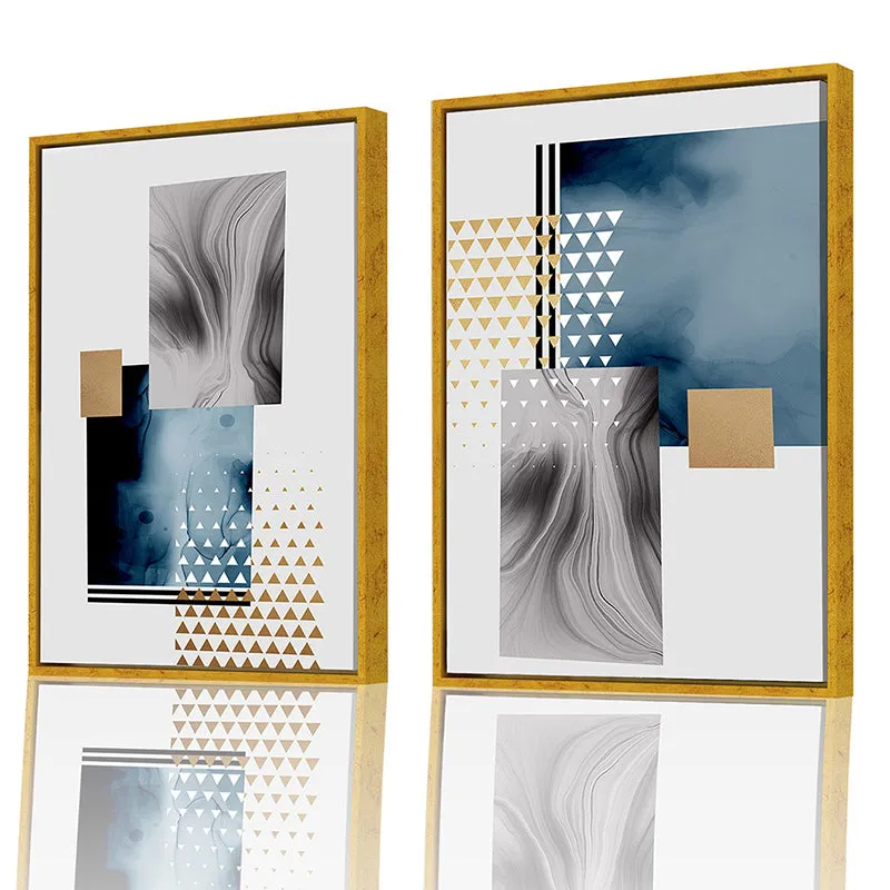 Geometry Of Greys Wall Art - Set Of Two media 3