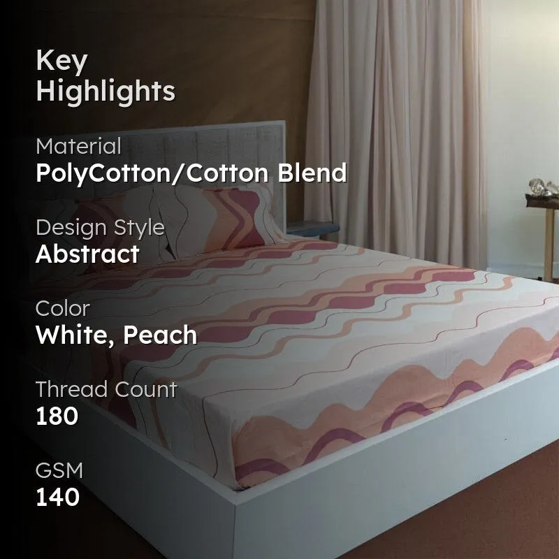 Wavesy Printed Bedsheet - 140 GSM media 2