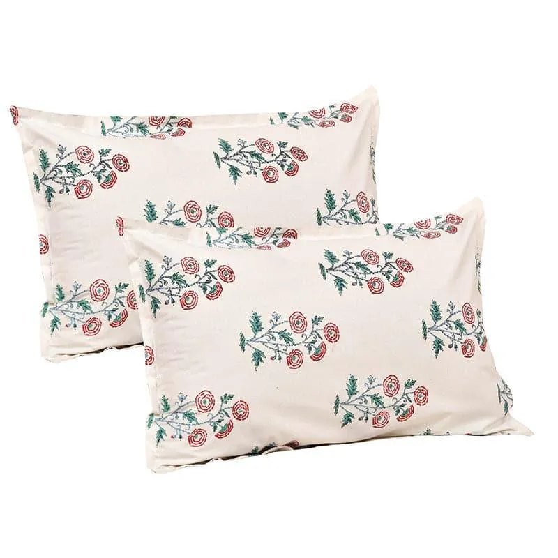 Tamiksha Printed Cotton Bedsheet (Red) - 160 TC media 4