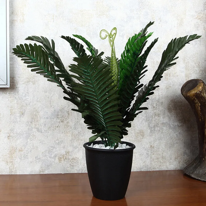 Palma Artificial Plant With Black Plastic Pot - 1.25 Feet media 1
