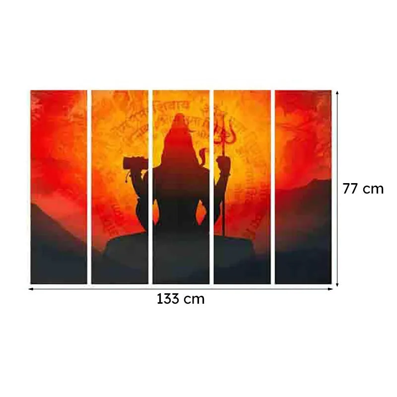 Shiv Shambhu Wall Art - Five Piece Set media 8