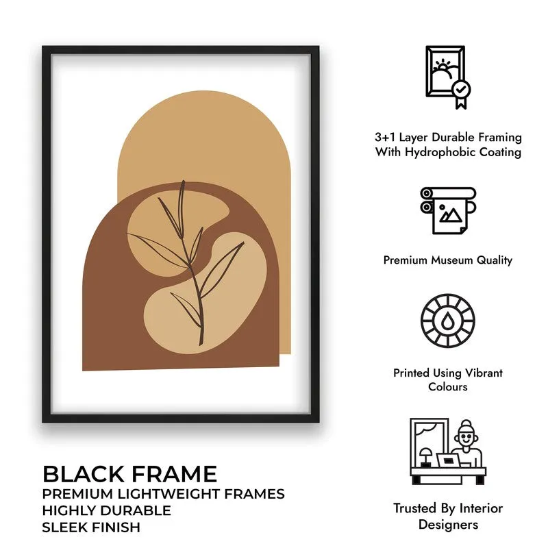 Canyon Leaf Canvas Wall Painting With Black Frame media 12