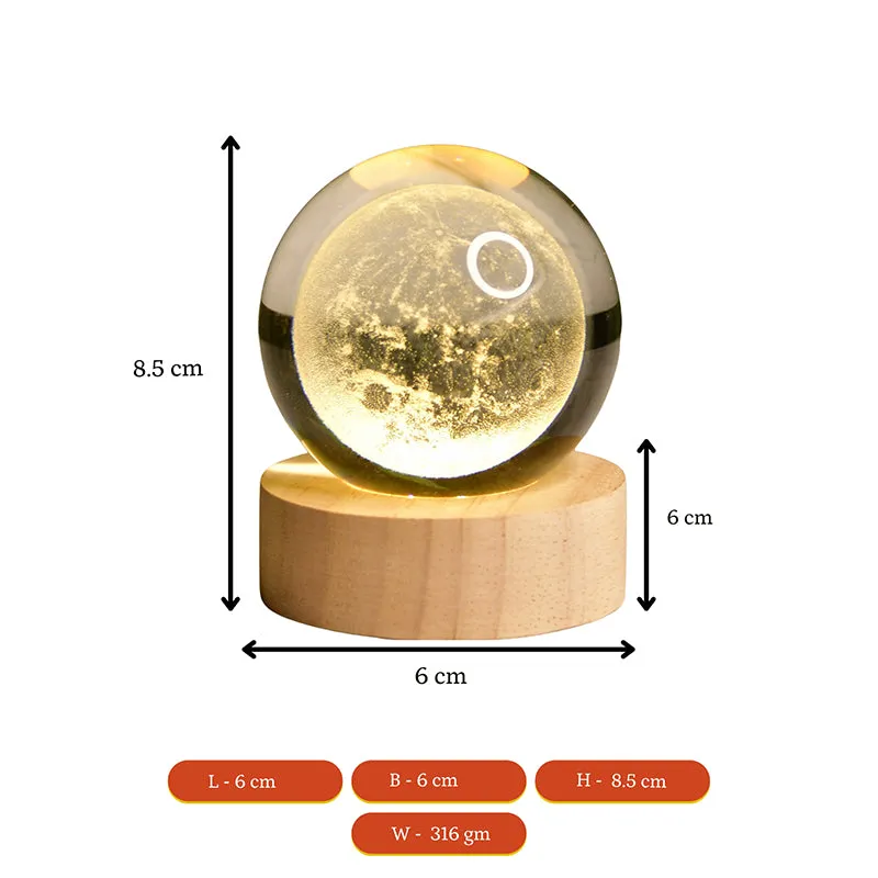 Crystal Glow Glass Showpiece media 7