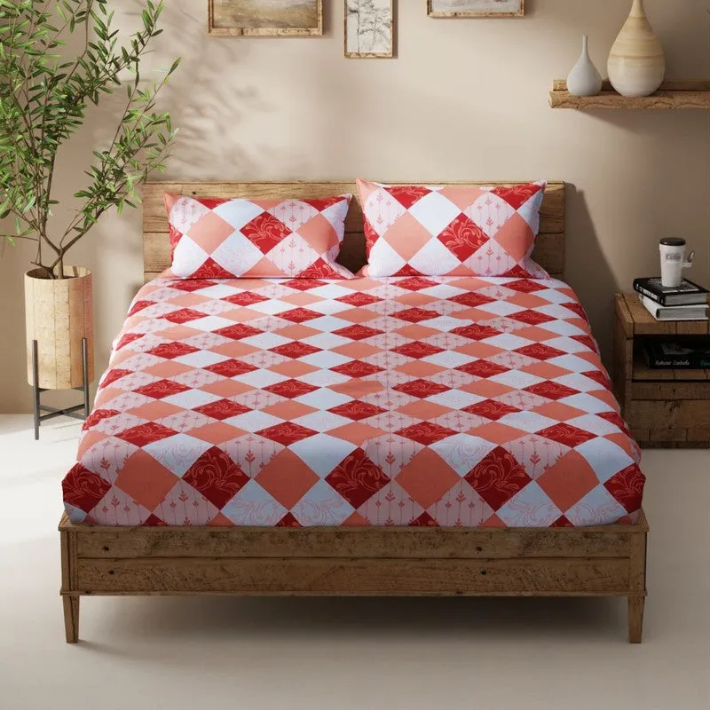 Bralin Bedsheet (Red,Orange) - 115 GSM media 3