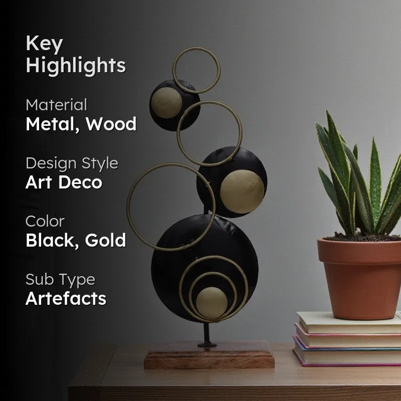 Golden Orbits Metal Showpiece media 2