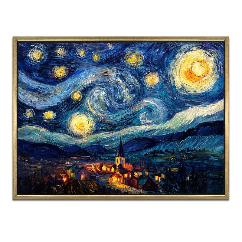 Nocturne Dreams Canvas Wall Painting With Frame media 3