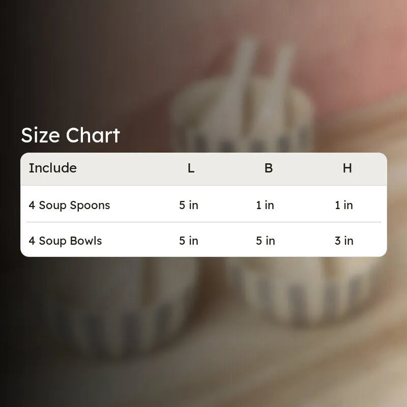 Ceramic Soup Bowls (Grey,White,400 mL Each) - Eight Piece Set media 5