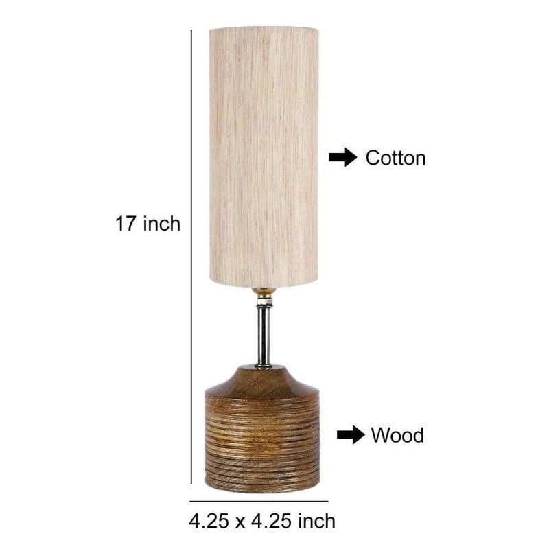 Solids Galore Fabric Table Lamp - Beige media 7