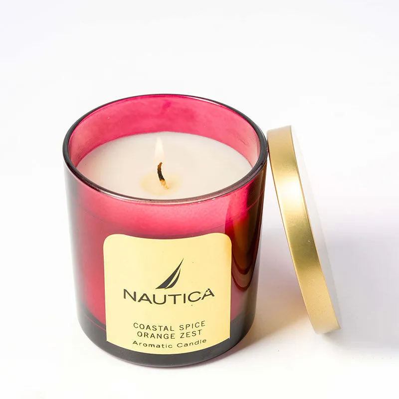 Nautica Mystic Dawn Scented Jar Candle - Coastal Spice & Orange Zest media 6