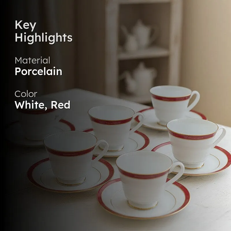 Noritake Brivon Cup & Saucer (215 mL Each) - Set of Six media 2