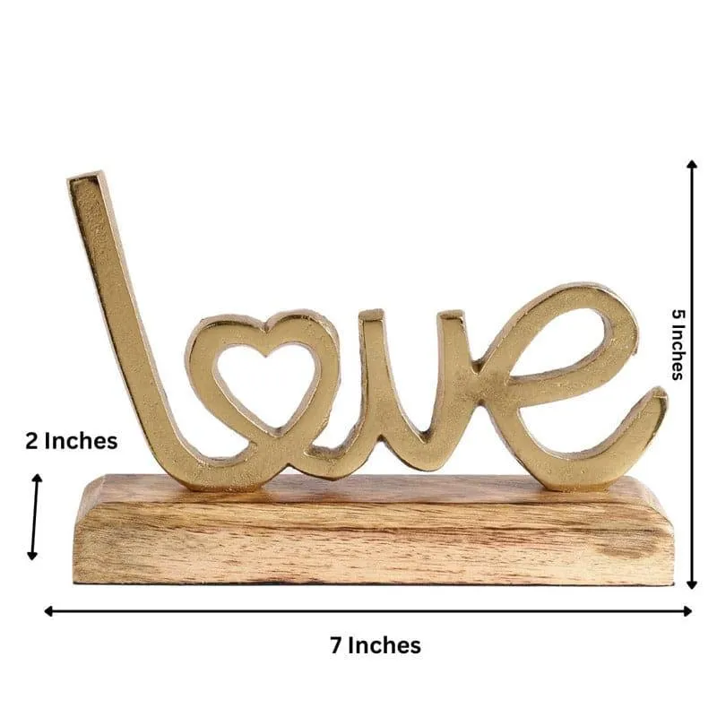 Love Loop Typography Showpiece - Gold media 5