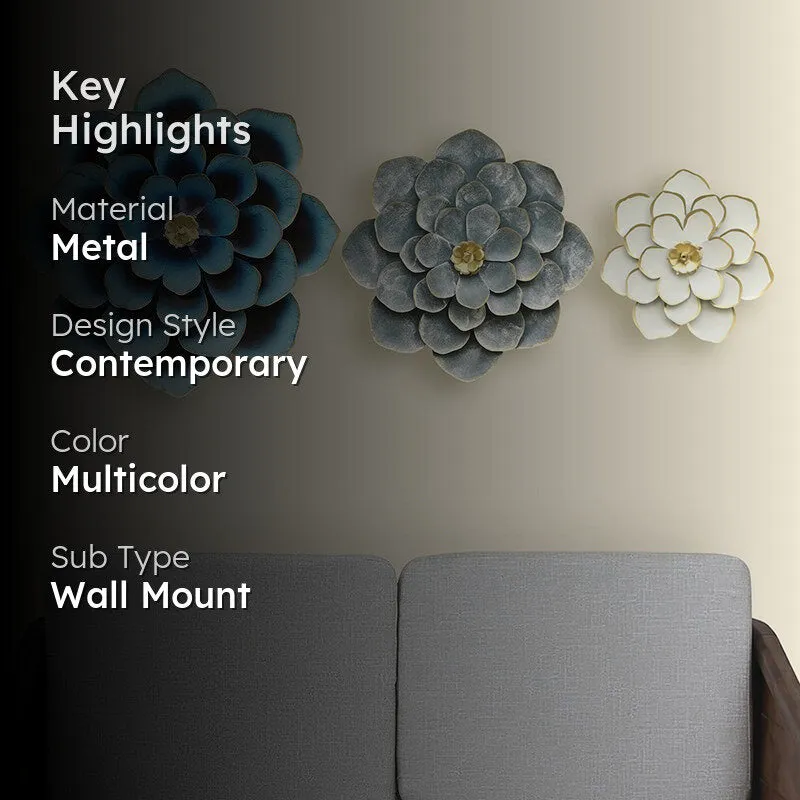 Polar Blooms Metal Wall Accent - Set Of Three media 2