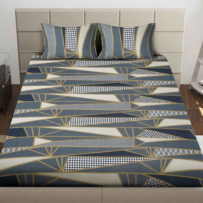 Fractal Gems Abstract Cotton Blend Bedsheet - 130 GSM media 3