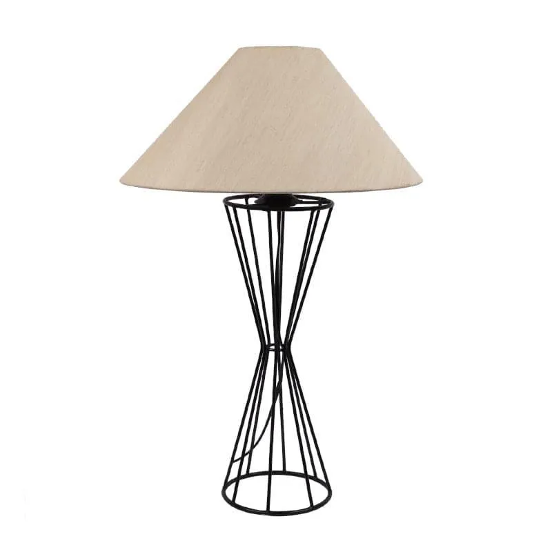 Marama Briar Fabric Table Lamp - White,Black media 4