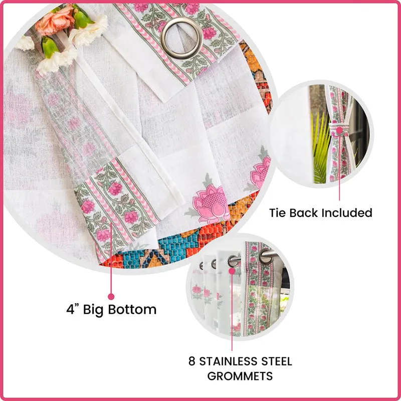Urban Space Summer Curtain (Pink) - Set Of Two media 6