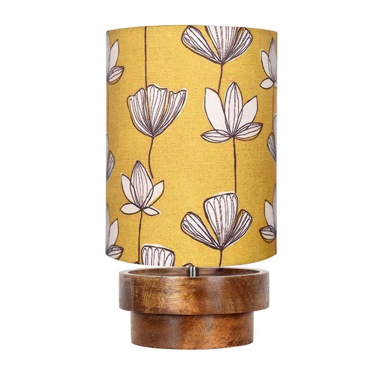 SomaLite Clean Design Desk Wooden Table Lamp - Yellow,White,Brown media 3