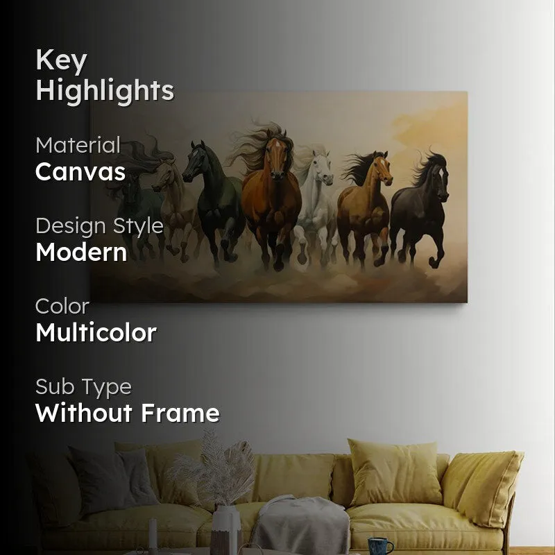 Roan Stallions Canvas Wall Painting media 2