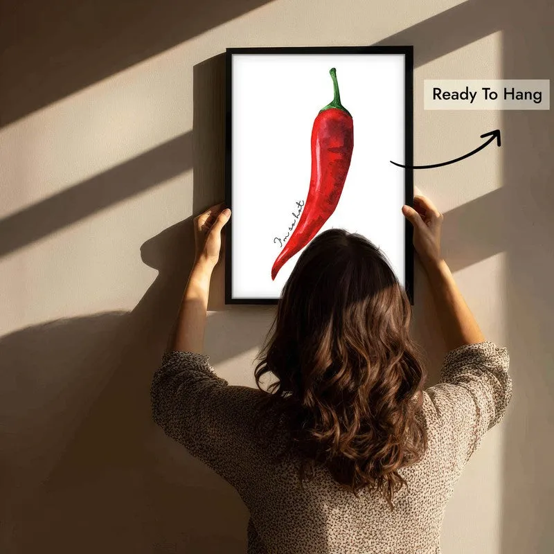 Scarlet Flame Archival Canvas Wall Art - Black media 6