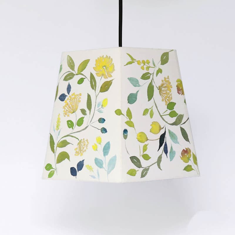 Tillo Flora Cone Handpainted Fabric Ceiling Lamp media 5