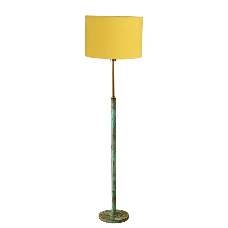 Amber Glow Wooden Floor Lamp - Yellow media 5