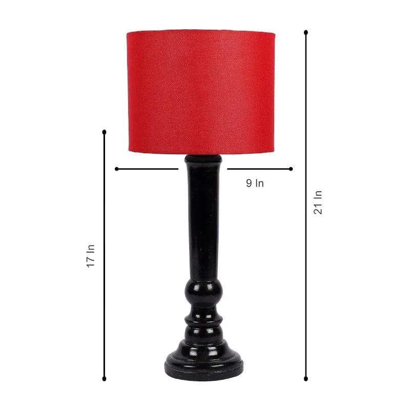 Rosa Hiber Fabric Table Lamp - Red,Black media 6