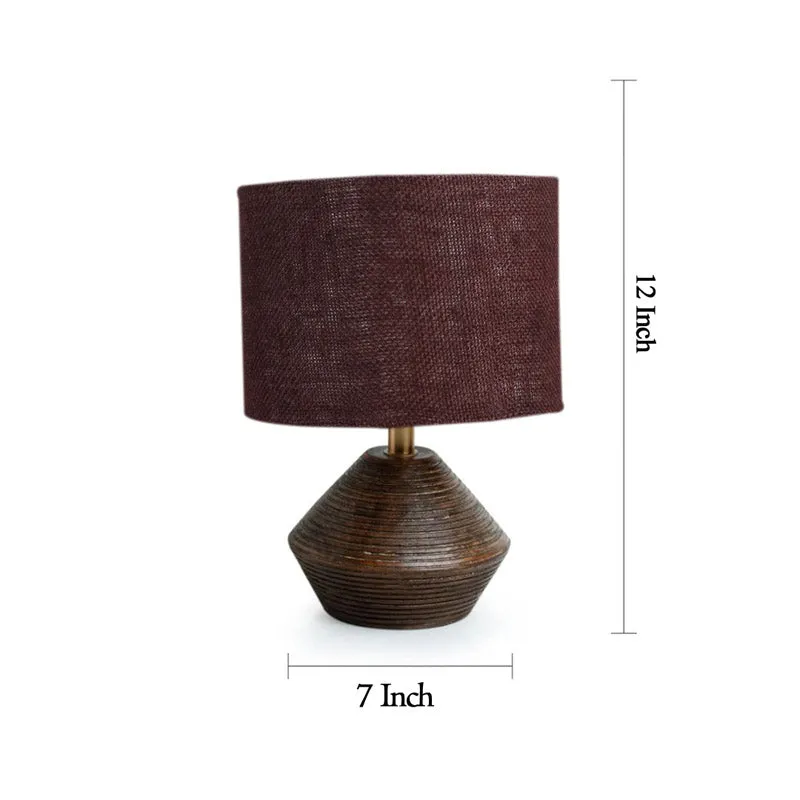 Yami Wooden Table Lamp With Jute Shade - Brown media 7
