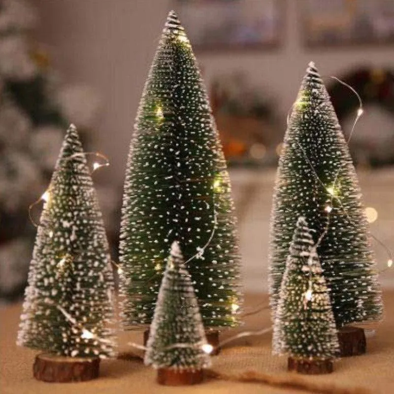 Mini Glimmer Resin Christmas Tree Ornament - Set Of Five media 3