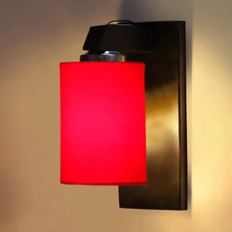 Eyrie Wooden Wall Lamp - Red media 5
