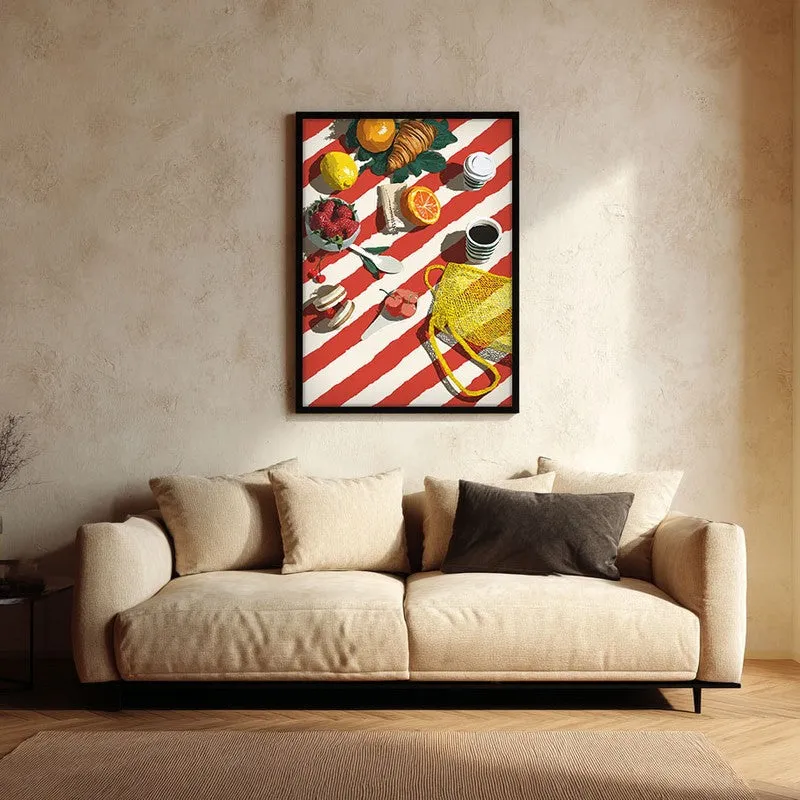 Bruncha Canvas Wall Painting With Black Frame media 1