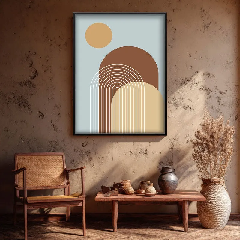 Rhythm Lines Canvas Wall Painting With Black Frame media 3