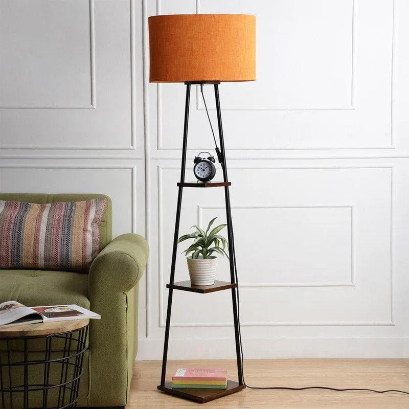Kyomi Black Pyramid Floor Lamp media 3