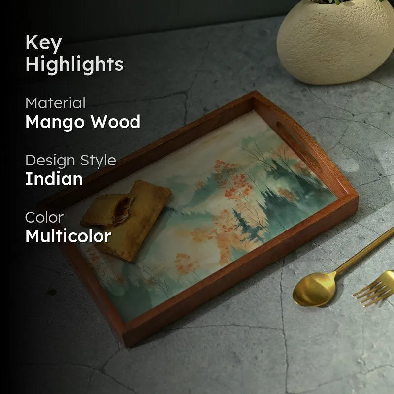 Blossom Light Walnut Serving Tray media 2