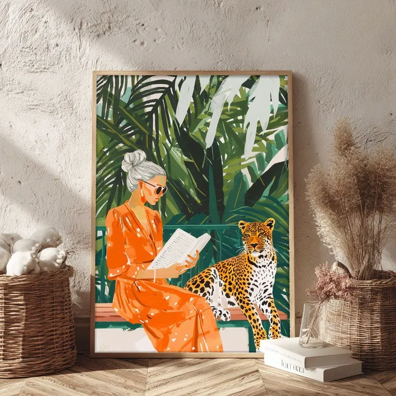 Aranya Grace Canvas Wall Painting With Brown Frame media 3