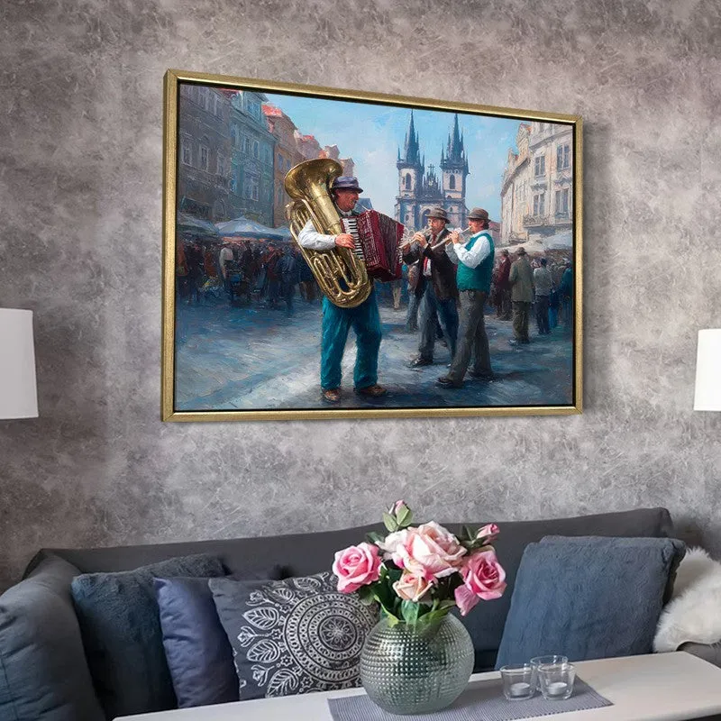 Oldcity Rhythm Canvas Wall Painting With Frame media 6