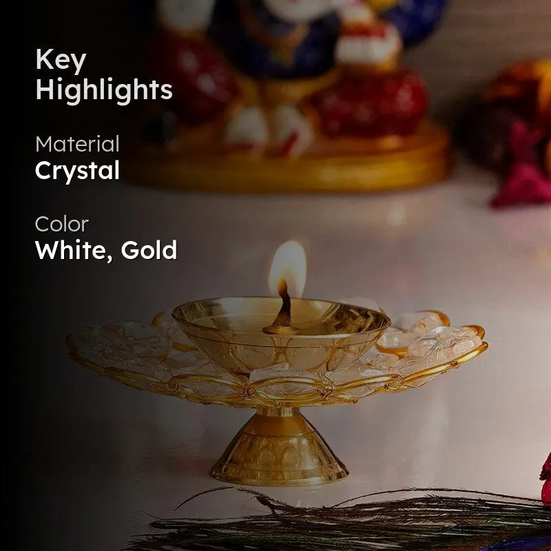 Shanta Crystal Tealight Holder - Small media 2