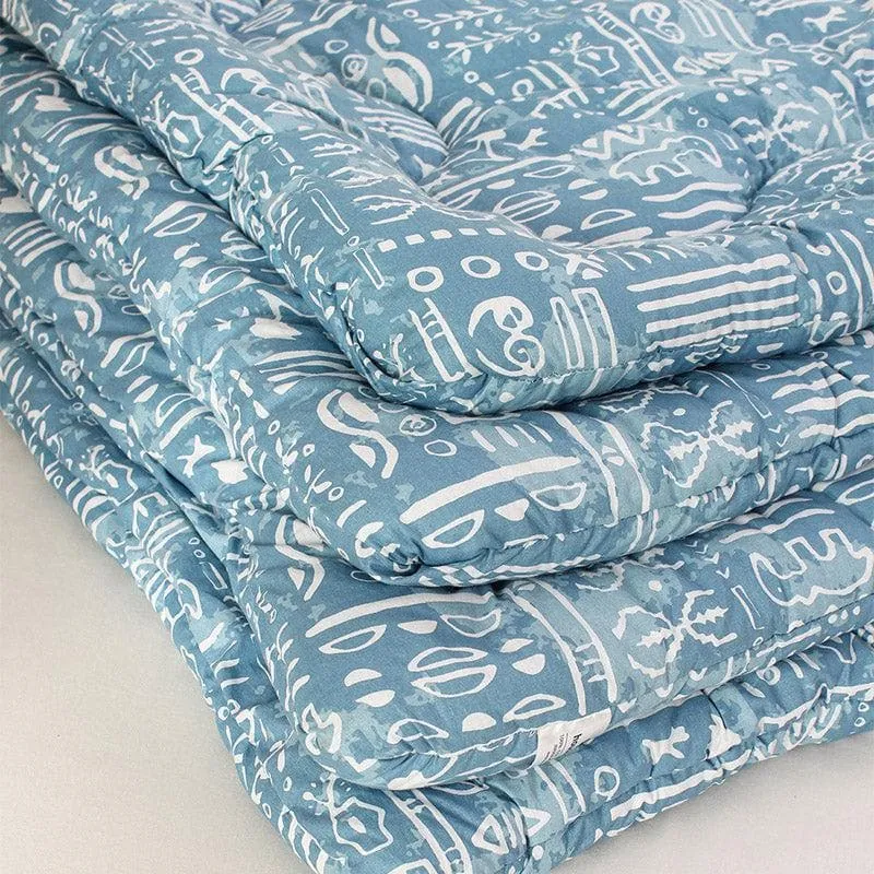 Snuggle Soft Cotton Comforter (Blue) - 350 GSM media 6
