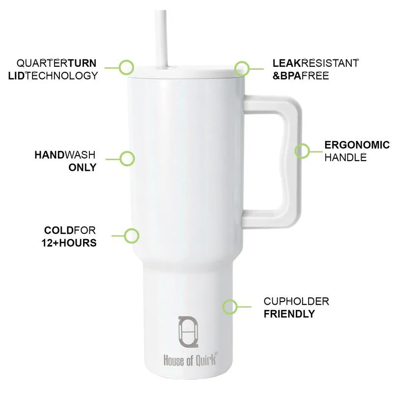 TerraTone Stainless Steel Tumbler (1200 ML) - White media 6