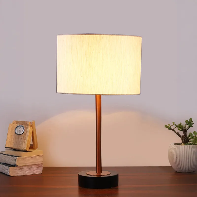 Cotin I Rodin Wooden Table Lamp - OffWhite,Copper,Black media 2
