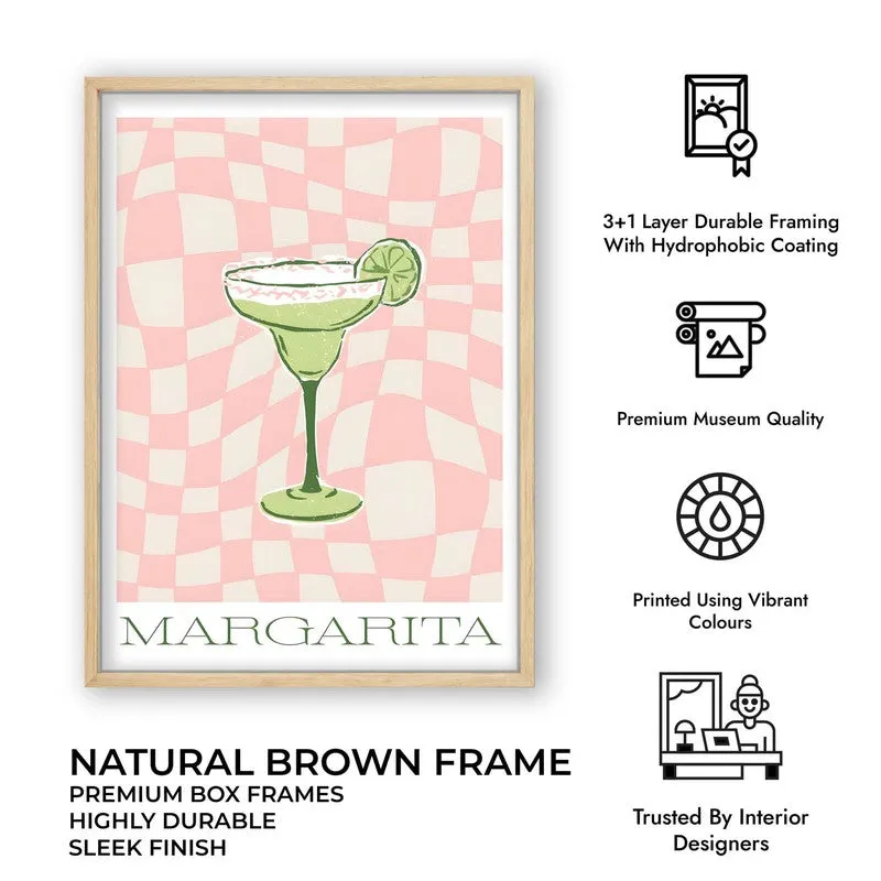 PinkCheck Margarita Archival Canvas Wall Art - Brown media 10