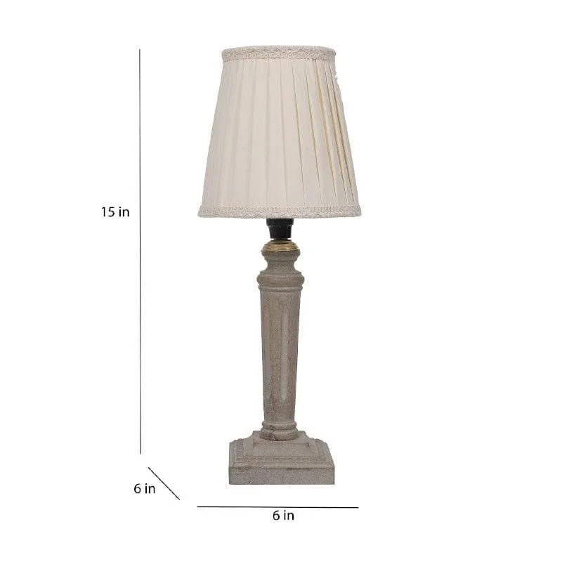 Nishi Nela Fabric Table Lamp - White,Brown media 5