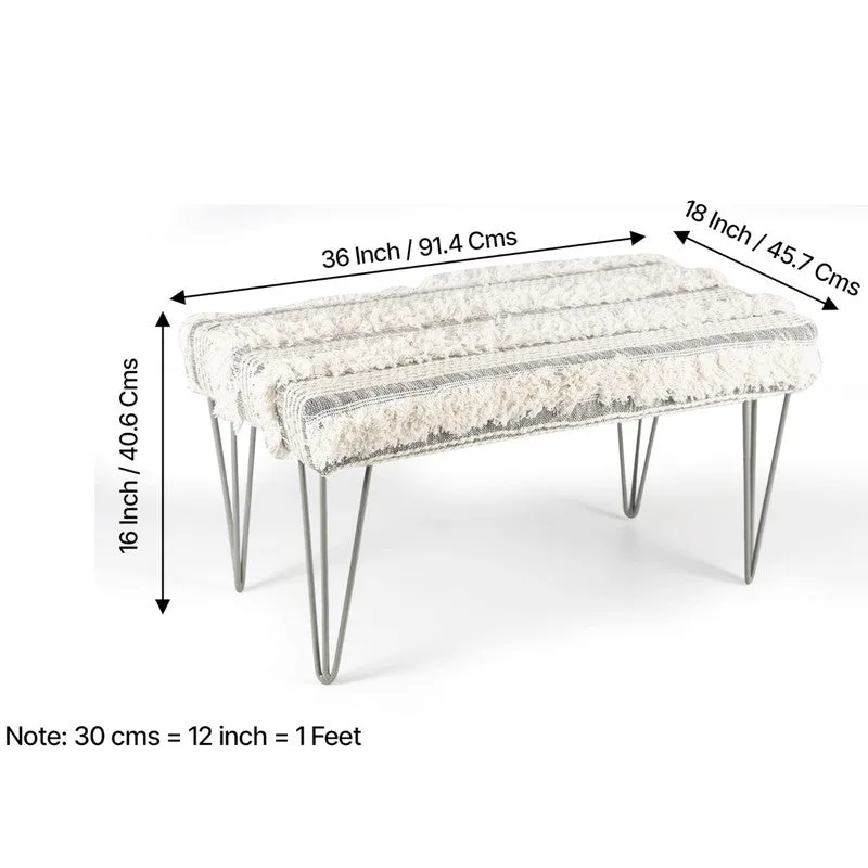 Exavo Sheesham Wooden Bench - Grey media 8