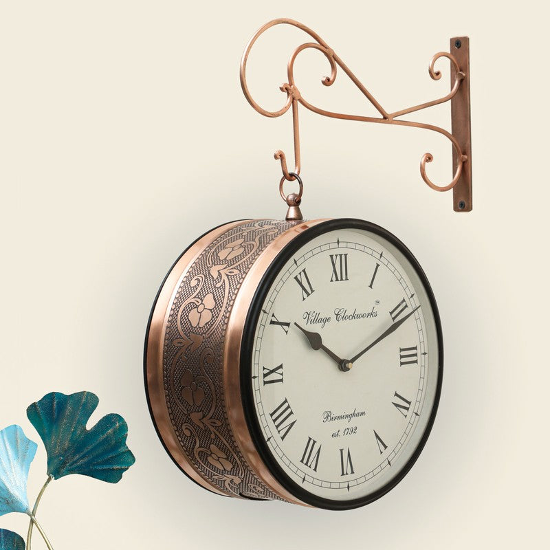 Railway Regency Double - Sided Vintage Wall Clock - Copper media 4