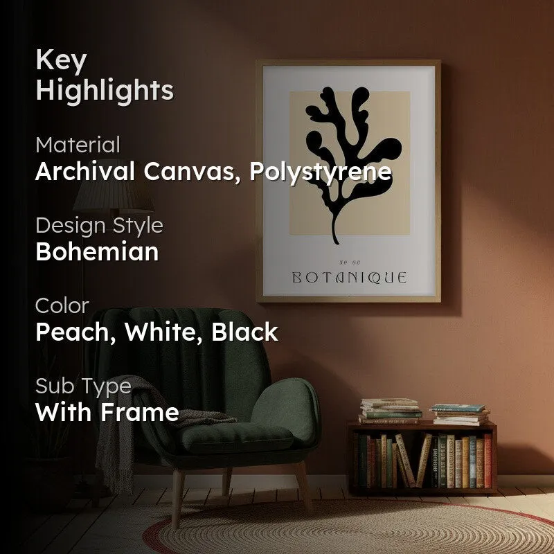 Botanica Canvas Wall Painting With Brown Frame media 2